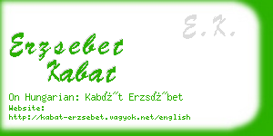 erzsebet kabat business card